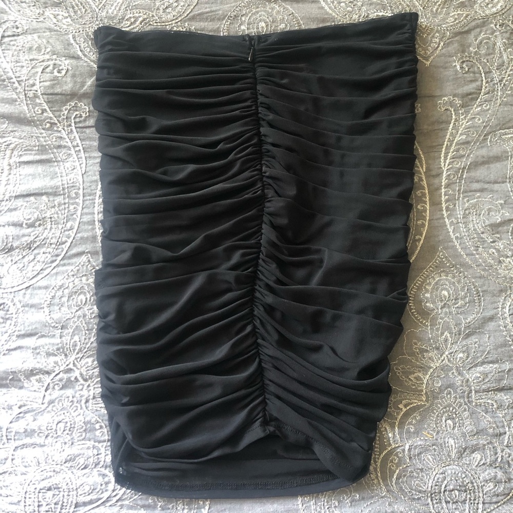 Guess Black Stretchy Ruched Pencil Skirt - Picture 3 of 8